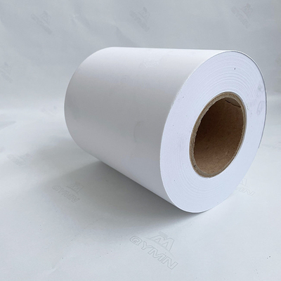 Las etiquetas autas-adhesivo de la película de la perla con derretimiento caliente pegan el papel de papel cristal blanco