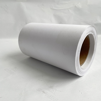 etiquetas adhesivas del trazador de líneas blanco del papel cristal 62G con pegamento caliente de papel sintético del derretimiento 75um